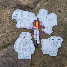 M Crafts Game Dry Erase Coloring Set 2 ITH