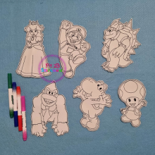 Mario and Friends Dry Erase Coloring Set 1 ITH