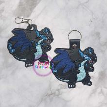 Mega X Angry Flame Poke SnapIt Taglet Set ITH