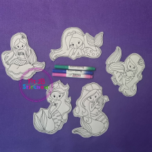 Mermaid 2 Dry Erase Coloring Set ITH