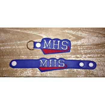 MHS Snap Bracelet-Key Fob Set ITH