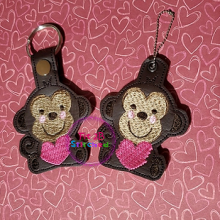 Monkey Love Valentine SnapIt-Taglet Set