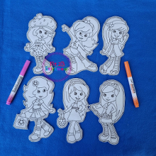 Ms Shortcake and Friends Dry Erase Coloring Dolls Set ITH 5x7