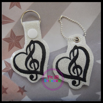 Musical Heart Treble SnapIt and Taglet Set