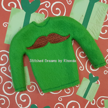 Mustache Elf Shirt ITH 