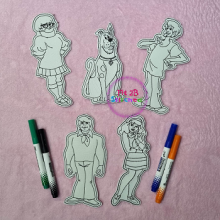 Mystery Gang Dry Erase Coloring Set ITH