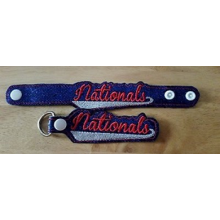 Nationals Snap Bracelet-Key Fob Set ITH