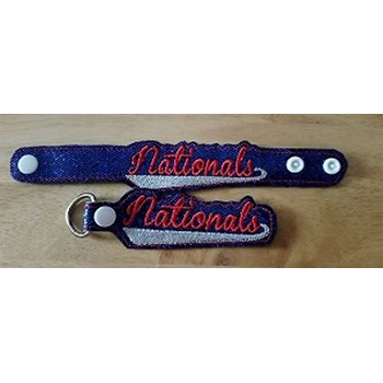 Nationals Snap Bracelet-Key Fob Set ITH