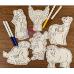 Nativity Dry Erase Coloring Dolls Set 2 ITH