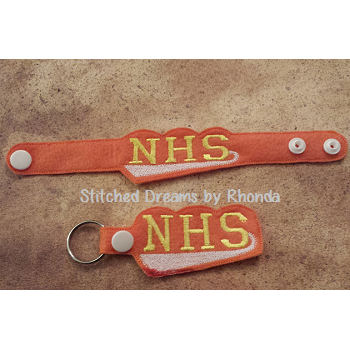 NHS Snap Bracelet-Key Fob Set ITH