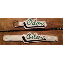 Oilers Snap Bracelet-Key Fob Set ITH