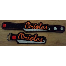 Orioles Snap Bracelet-Key Fob Set ITH