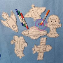 Outer Space Dry Erase Coloring Set ITH
