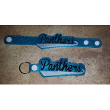 Panthers Snap Bracelet-Key Fob Set ITH
