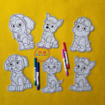 Patrol Pups Dry Erase Coloring Doll Set ITH