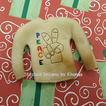 Peace Elf Shirt ITH