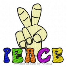 Peace Sign Single 4x4