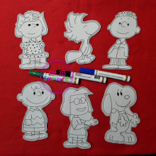 Peanuts Gang Dry Erase Coloring Set 1 ITH