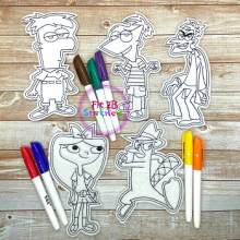 Phen and Friends Dry Erase Coloring Doll Set ITH