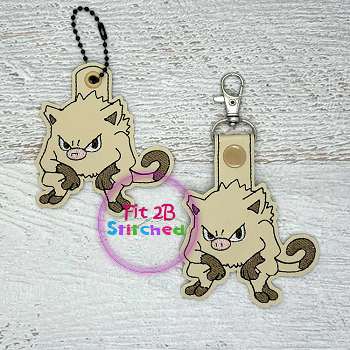 Pig Monkey Poke SnapIt - Taglet Set ITH