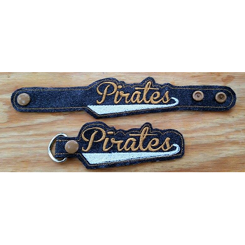 Pirates Snap Bracelet-Key Fob Set ITH