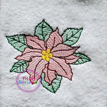 Poinsettia Sketched Fill Design