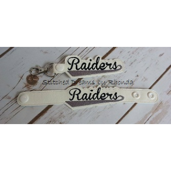 Raiders Snap Bracelet-Key Fob Set ITH