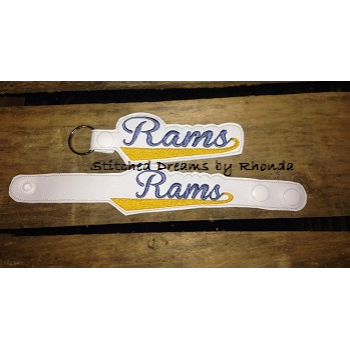 Rams Snap Bracelet-Key Fob Set ITH