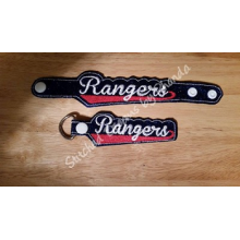 Rangers Snap Bracelet-Key Fob Set ITH