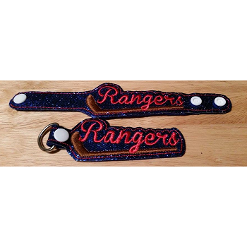 Rangers H Snap Bracelet-Key Fob Set