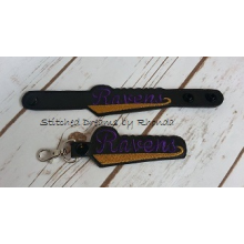 Ravens Snap Bracelet-Key Fob Set ITH