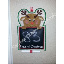 Reindeer Count Down to Christmas Chalkboard ITH