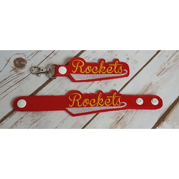 Rockets Snap Bracelet-Key Fob Set ITH