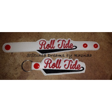 Roll Tide Snap Bracelet-Key Fob Set ITH