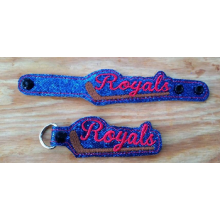 Royals H Snap Bracelet-Key Fob Set ITH