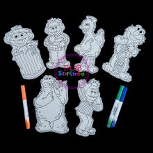 S Street Dry Erase Coloring Dolls Set ITH 5x7