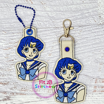 Sailor Moon Mercury Snap-It and Taglet Set ITH