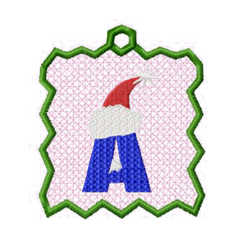 Santa Hat Ornament FSL Alphabet