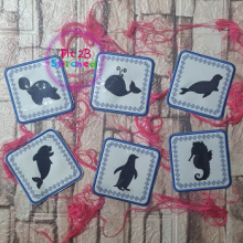Sea Life Silhouette Coaster Set ITH