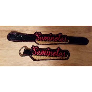 Seminoles Snap Bracelet-Key Fob Set ITH