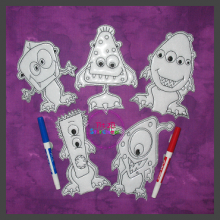 Silly Monsters Dry Erase Coloring Set ITH