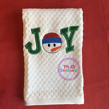 Snowman Joy Applique