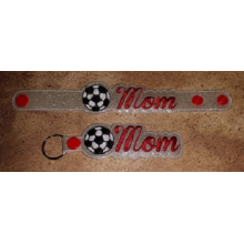 Soccer Mom Snap Bracelet-Key Fob Set ITH
