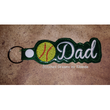 Softball Dad Key Fob ITH