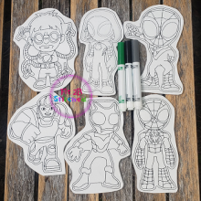 Spidey and Friends Dry Erase Coloring Set ITH