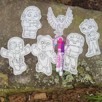 Spirit Rangers Dry Erase Coloring Set ITH 5x7