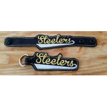 Steelers Snap Bracelet-Key Fob Set ITH