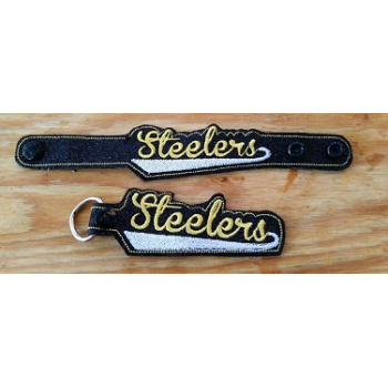 Steelers Snap Bracelet-Key Fob Set ITH
