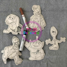 Story of Toys Gang Set 2 Dry Erase Coloring ITH 5x7