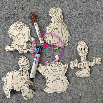Story of Toys Gang Set 2 Dry Erase Coloring ITH 5x7